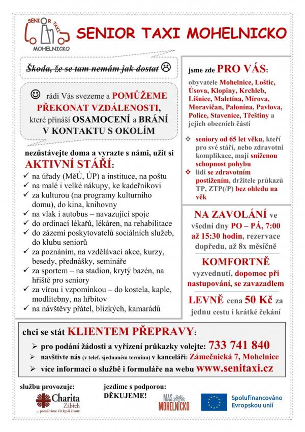 SENIORTAXI MOHELNICKO letacek 1
